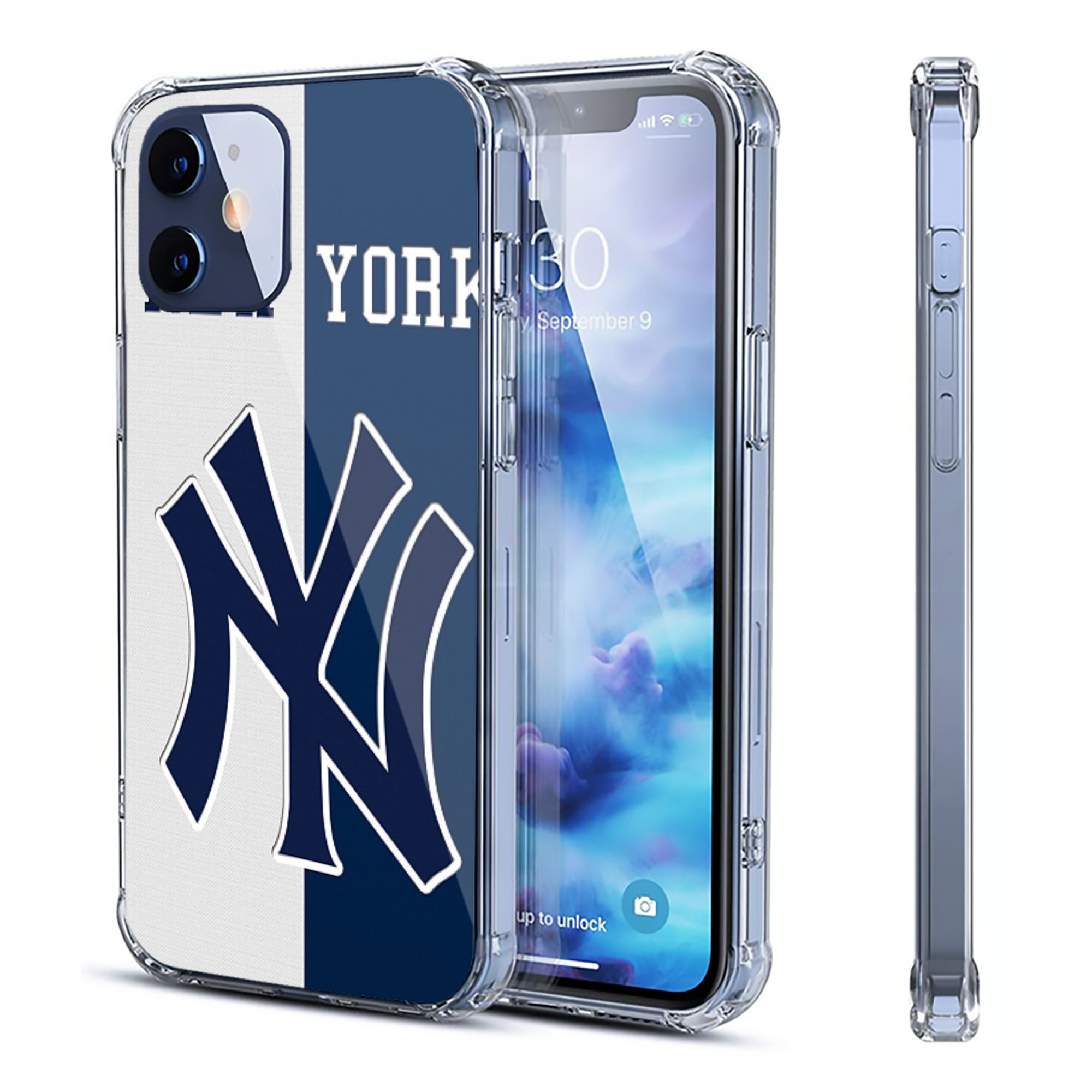 New York Yankees 332 Clear IPhone 12 Case – Soft TPU With UV Print – Enhanced Drop Protection, Precise Fit, Anti-Fingerprint, Customizable Design, Scratch-Resistant, Yellow-Resistant